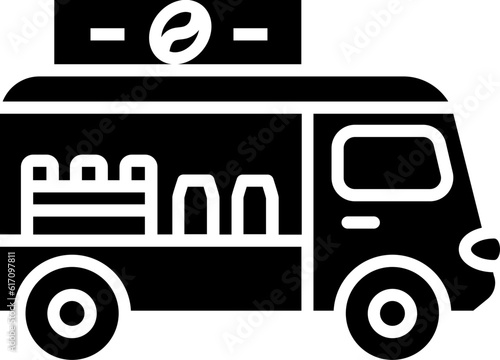 Coffee Shop Coffee Van icon, element for decoration.