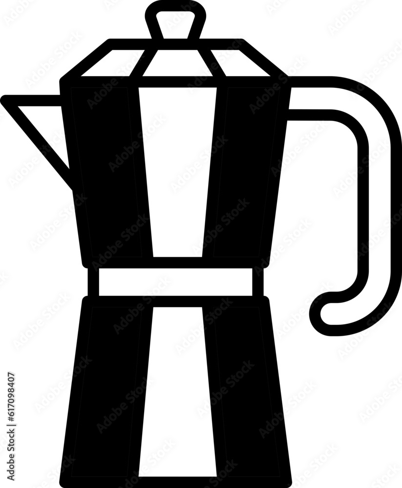 Coffee Shop Pot icon stlye design elements for decoration. Coffee Shop Pot icon stlye design elements for decoration.