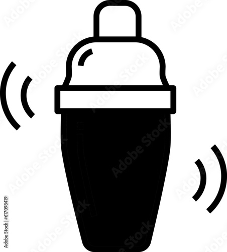 Coffee Shop Shaker icon stlye design elements for decoration.