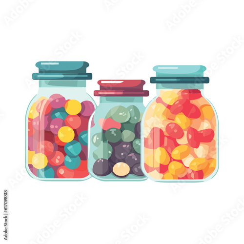 candy jars design illustration