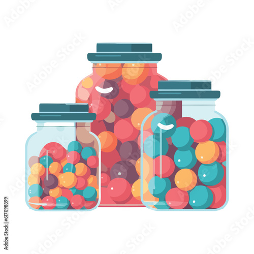 candy jars illustration