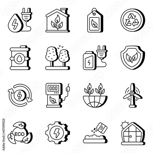 Pack of Eco Linear Icons

