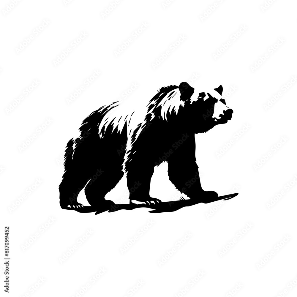 Obraz premium bear silhouette illustration