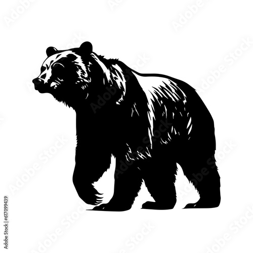 bear silhouette illustration