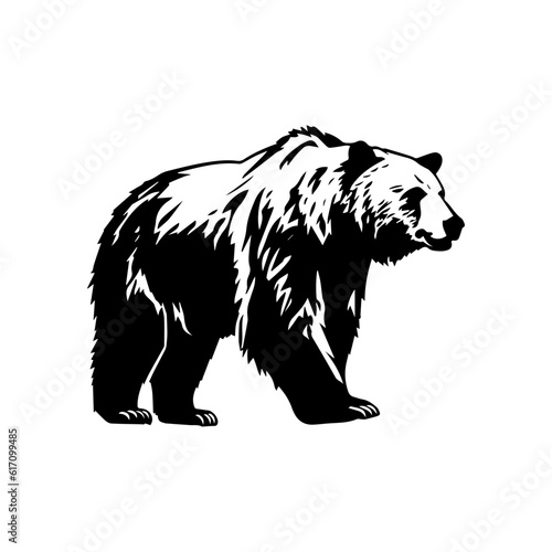 bear silhouette illustration