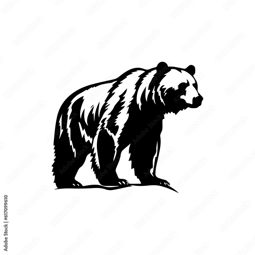 Obraz premium bear silhouette illustration