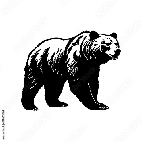 bear silhouette illustration