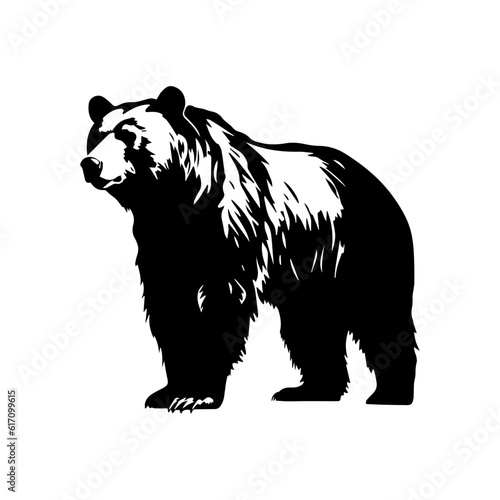 bear silhouette illustration