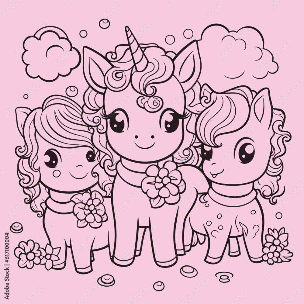 Hand drawn unicorn outline illustration
Hand drawn unicorn outline illustration