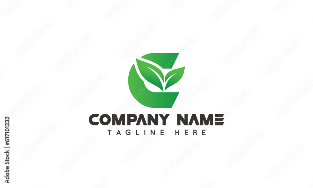 C letter logo design. Free agriculture logo design. Farming C letter logo 