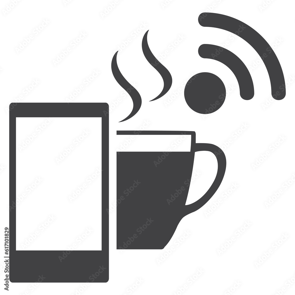 smartphome,mobile with signal, vector solid icon smartphome,mobile with signal, vector solid icon