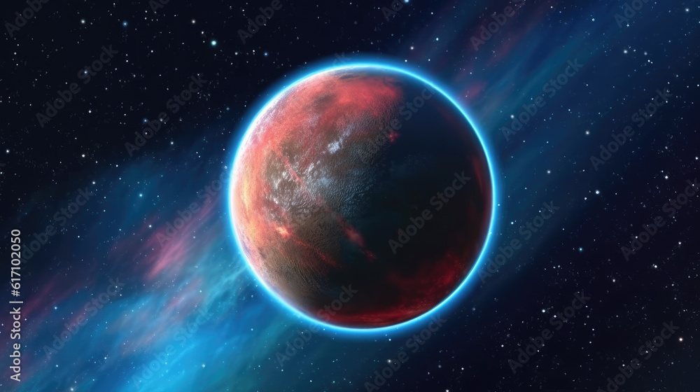 planet in space created with Generative AI Technology planet in space created with Generative AI Technology