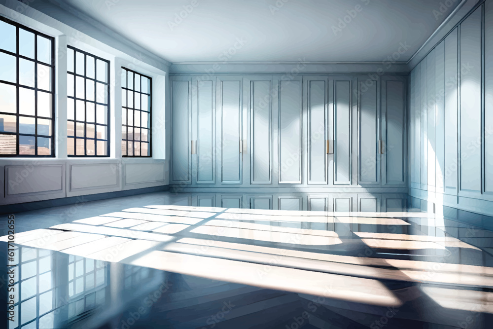 empty room with a window interior design and examples of rooms Stock ...
