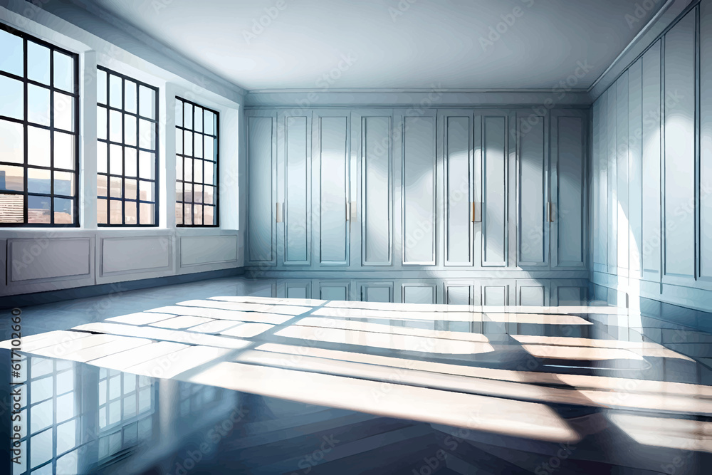 empty room with a window interior design and examples of rooms AI generated empty room with a window interior design and examples of rooms AI generated