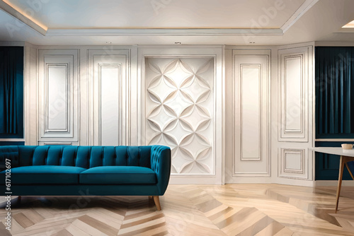 modern living room with sofa  interior design and examples of rooms AI generated
