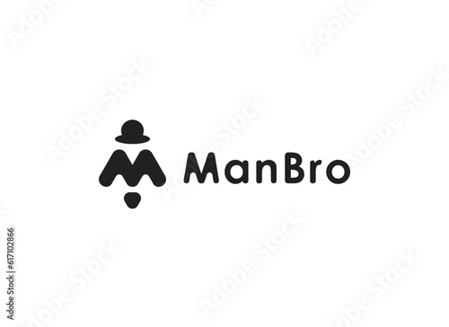 Initial Letter M Shape Man Icon Symbol Design Vector Element