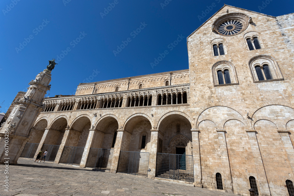 BITONTO, ITALY, JULY 9, 2022 - View of the Concathedral of Maria Assunta in Bitonto,  Puglia, Italy