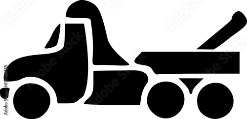 Tow truck icon vector, filled flat sign, solid pictogram isolated on sign, symbol, vector, art