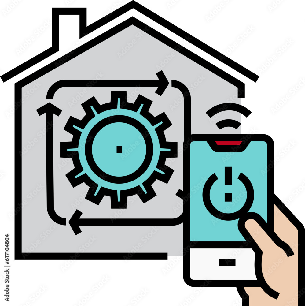 Smart Home Automation icon decorative design element for website, presentation, flyer, brochure, printing, application. Smart Home Automation icon decorative design element for website, presentation, flyer, brochure, printing, application.