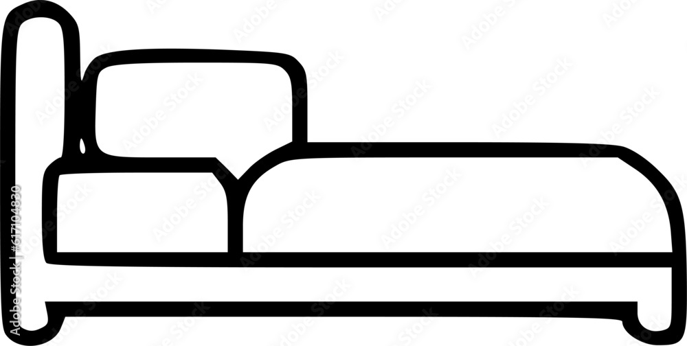 bed line icon, outline hotel room vector logo, linear pictogram sign, symbol, vector, art bed line icon, outline hotel room vector logo, linear pictogram sign, symbol, vector, art