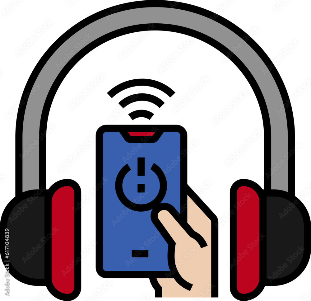 Smart Earphone icon decorative design element for website, presentation, flyer, brochure, printing, application. Smart Earphone icon decorative design element for website, presentation, flyer, brochure, printing, application.