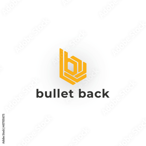 Abstract initial letter B or BB logo in yellow color isolated in white background. BB initial hexagon icon. letter. logo design vector eps 10. Yellow hexagon letter BB for e-commerce business logo.