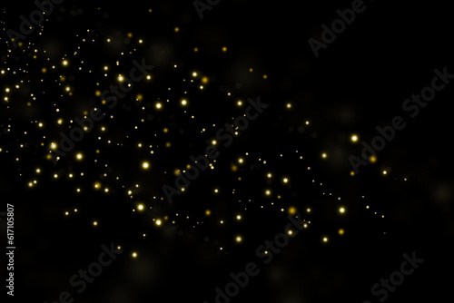 Wallpaper Mural Abstract defocused lights and bokeh on dark background. Gold sparkles and glitter on black background Torontodigital.ca