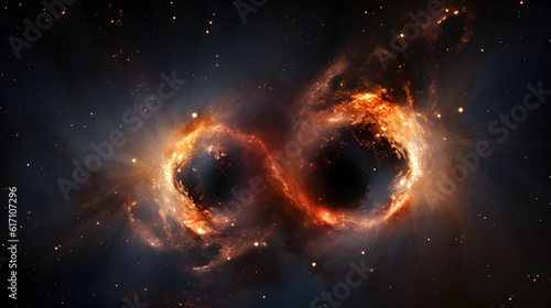 Two black stars colliding