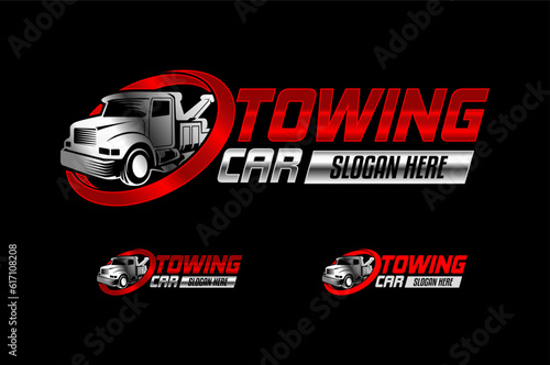 towing car logo template crane service car evacuation