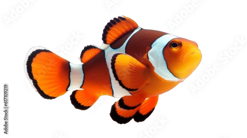 Panel kuchenny z motywem An orange and white clown fish isolated on a transparent background