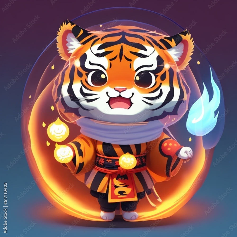 Obraz premium Majestic Tiger Striding Confidently through the Wilderness