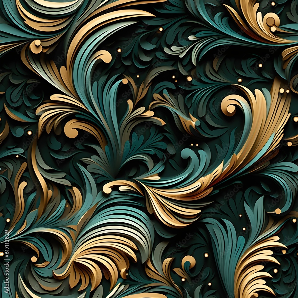 abstract pattern with swirls,black,damasak, AI generated abstract pattern with swirls,black,damasak, AI generated