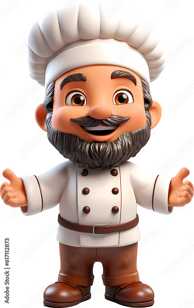 Mascote cozinheiro 3d chefe de cozinha Mascote cozinheiro 3d chefe de cozinha