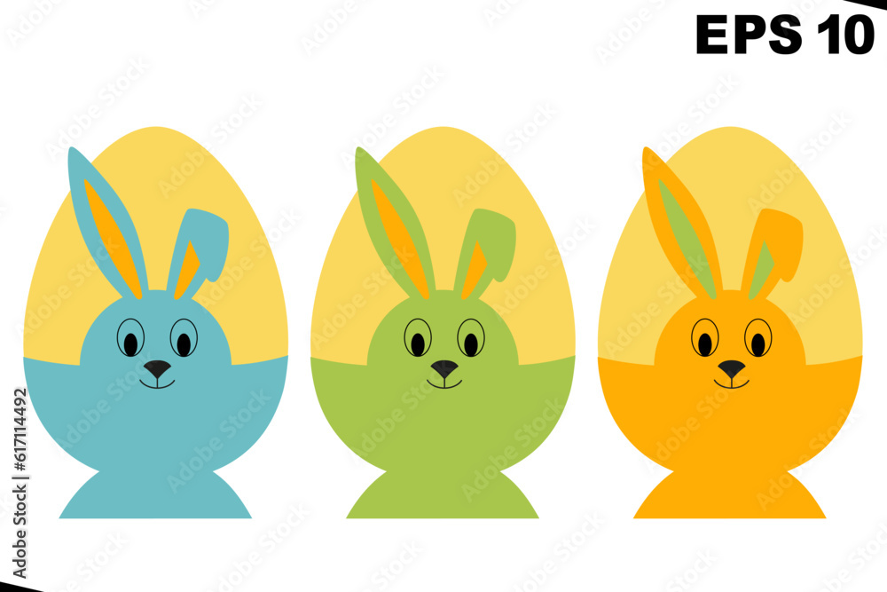 Eggs in the stands. Egg cups on a white background. Vector illustration Eggs in the stands. Egg cups on a white background. Vector illustration