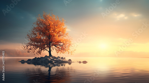 a tree in the water © GooPHP