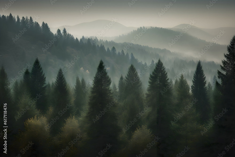 Trees in the Mist