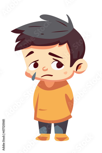 cartoon crying boy