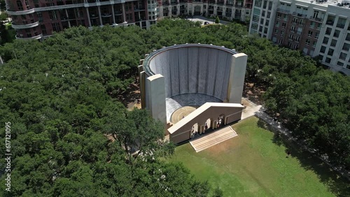 Wallpaper Mural Aerial view of Waterwall Park. Located in downtown Houston, Texas Torontodigital.ca