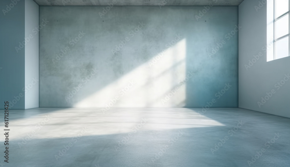 White Room Polished Concrete Still Life with Ambient Lighting White Room Polished Concrete Still Life with Ambient Lighting