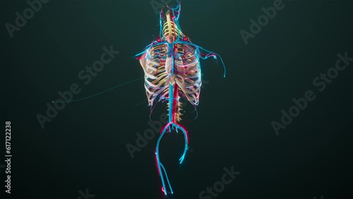 Running man anatomy in augmented reality. Realistic body model for study
