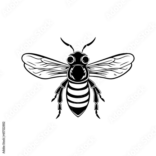 bee silhouette illustration