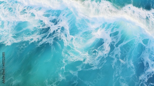 Aerial Symphony: Drone Photography Capturing the Majestic Ocean Waves, Generative AI © Kaare