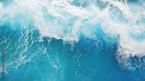 Aerial Symphony  Drone Photography Capturing the Majestic Ocean Waves  Generative AI