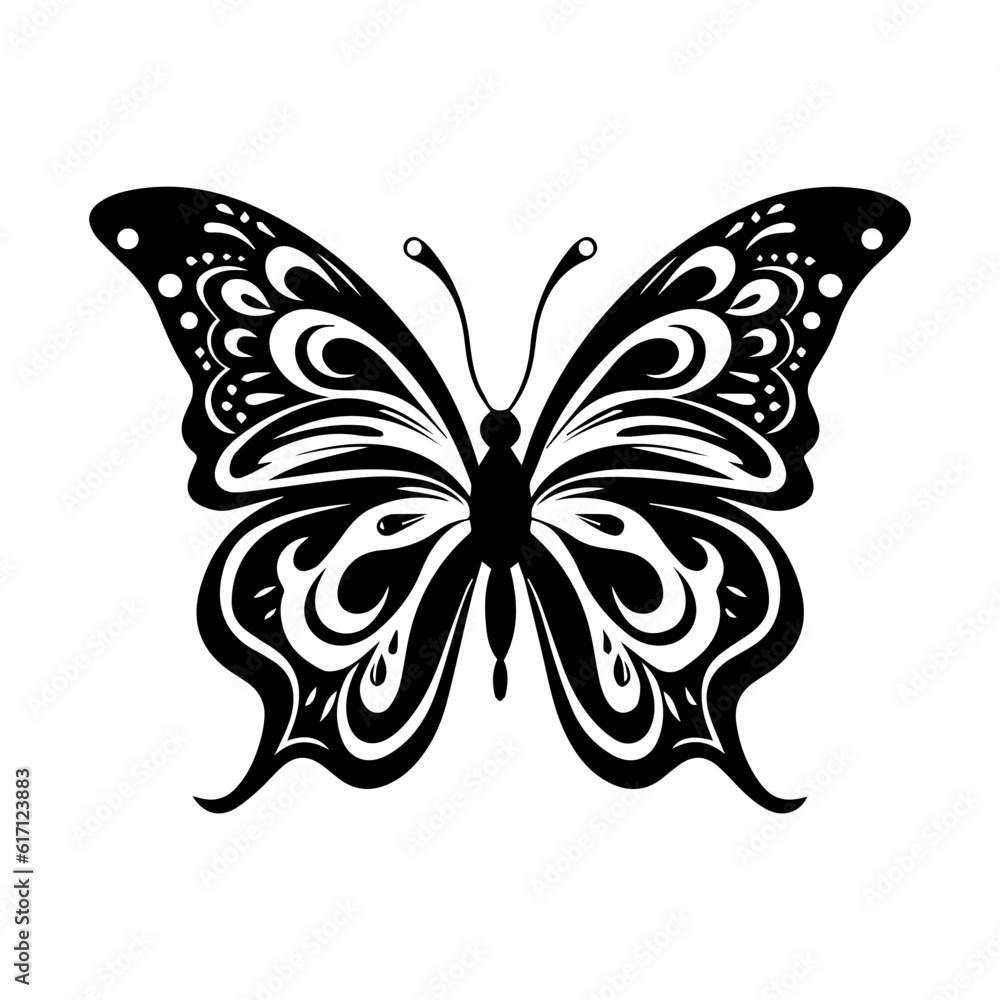 butterfly silhouette illustration butterfly silhouette illustration