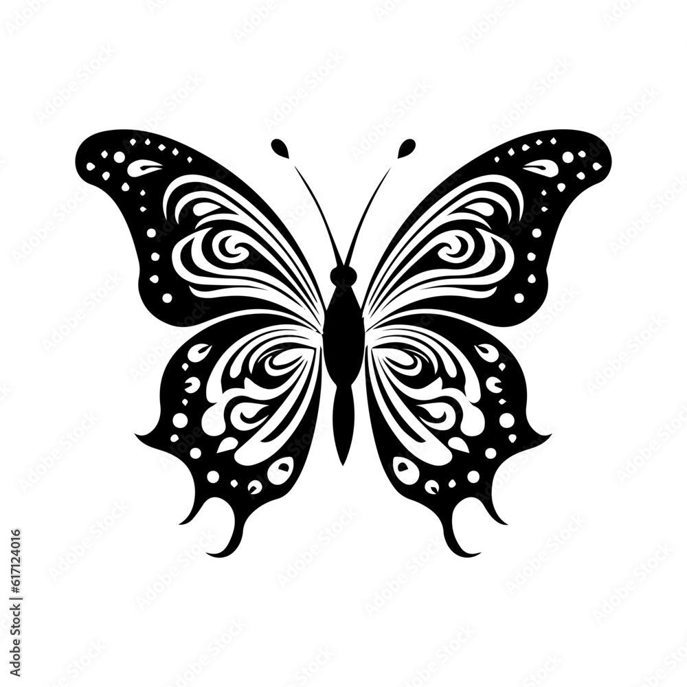 Butterfly silhouette illustration Butterfly silhouette illustration