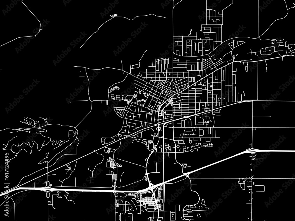 Vector road map of the city of Chilliwack British Columbia in Canada ...