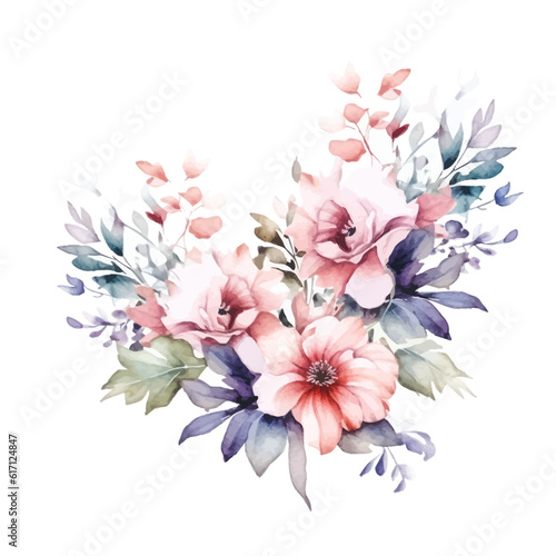 Whimsical Floral Watercolors  Fairy Clipart with Transparent Background for Artistic Designs