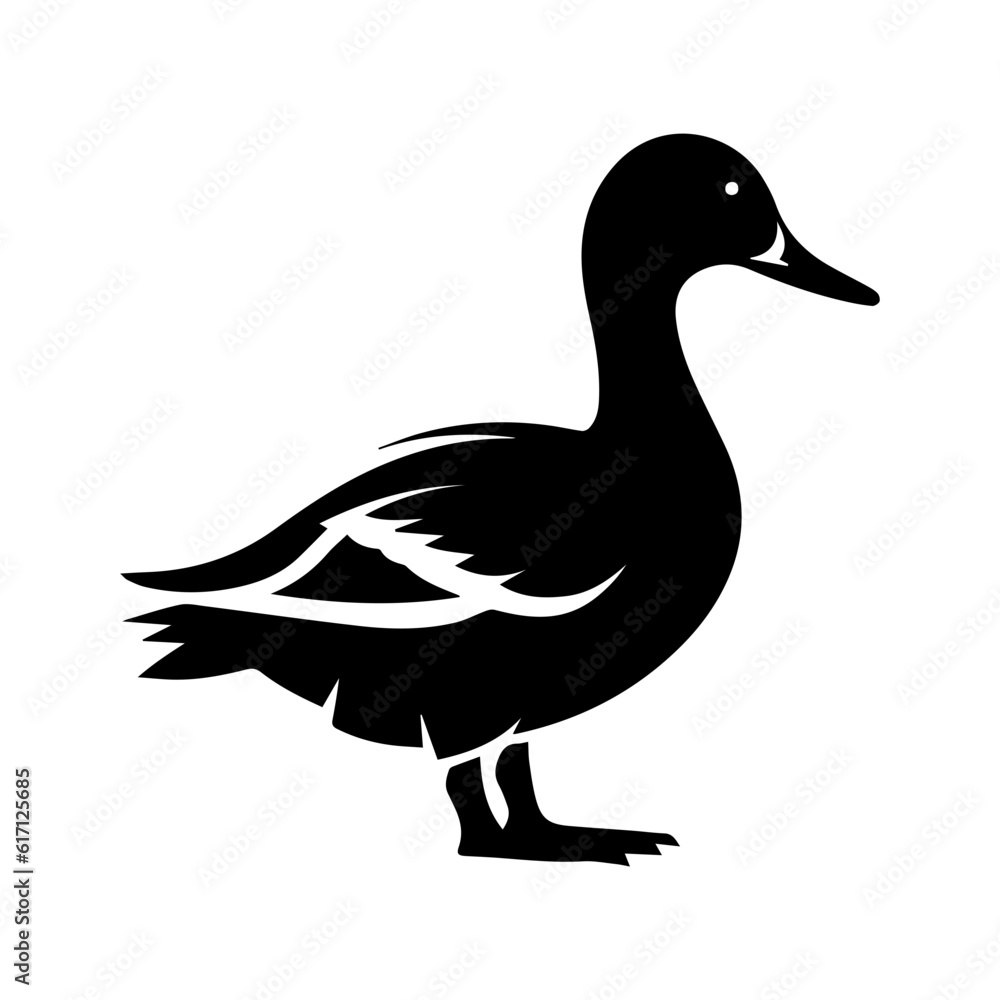Obraz premium Duck silhouette illustration