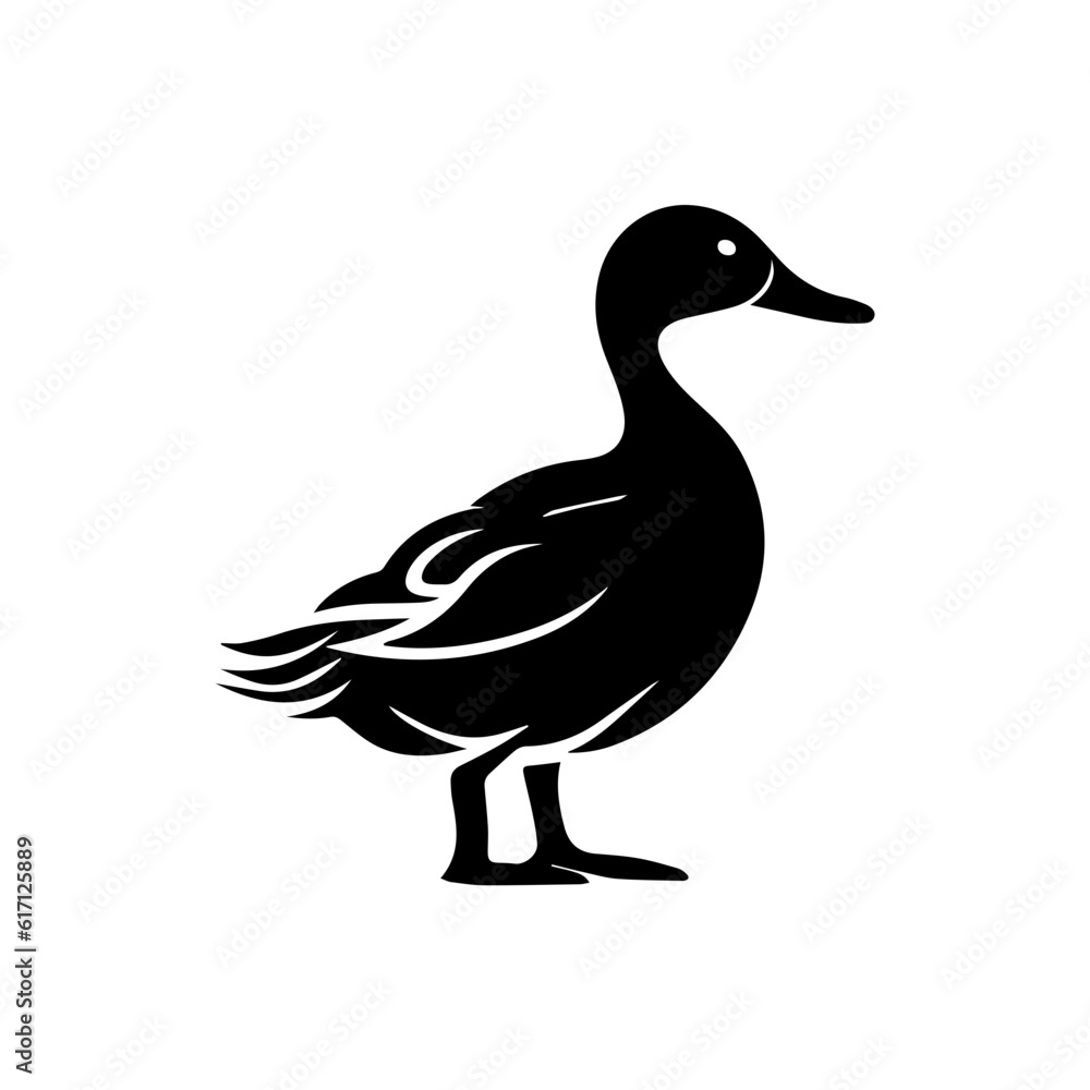 Obraz premium Duck silhouette illustration