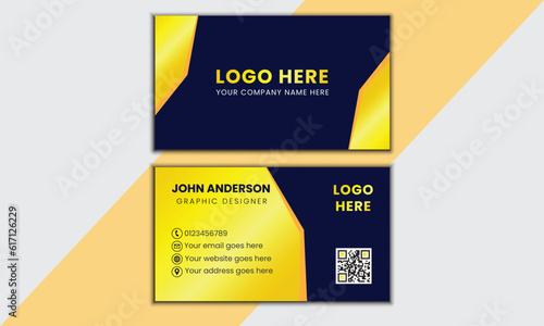 Modern golden Business Card Design